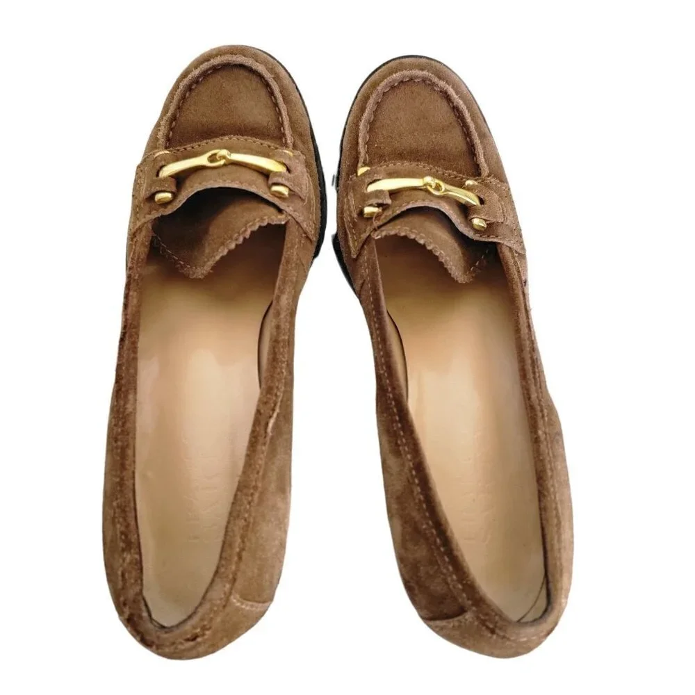 Franco Sarto Suede Loafer Pumps Size 7M